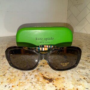 Kate Spade Sunglasses - Tortoise with Colorful Stripes Inside (Annika) + Case